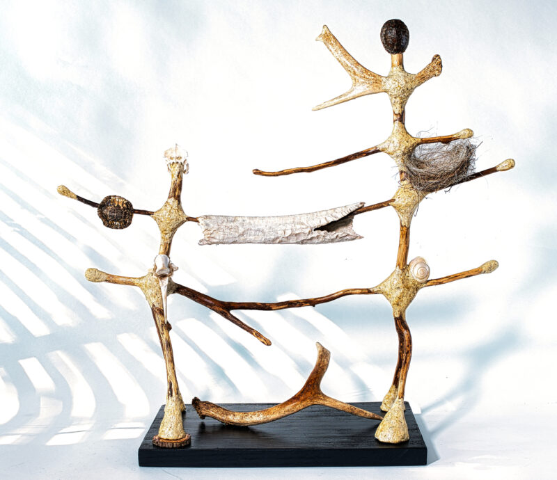 Oblation (Cedar with bone, antlers, turtle shells, snail shell and nest)