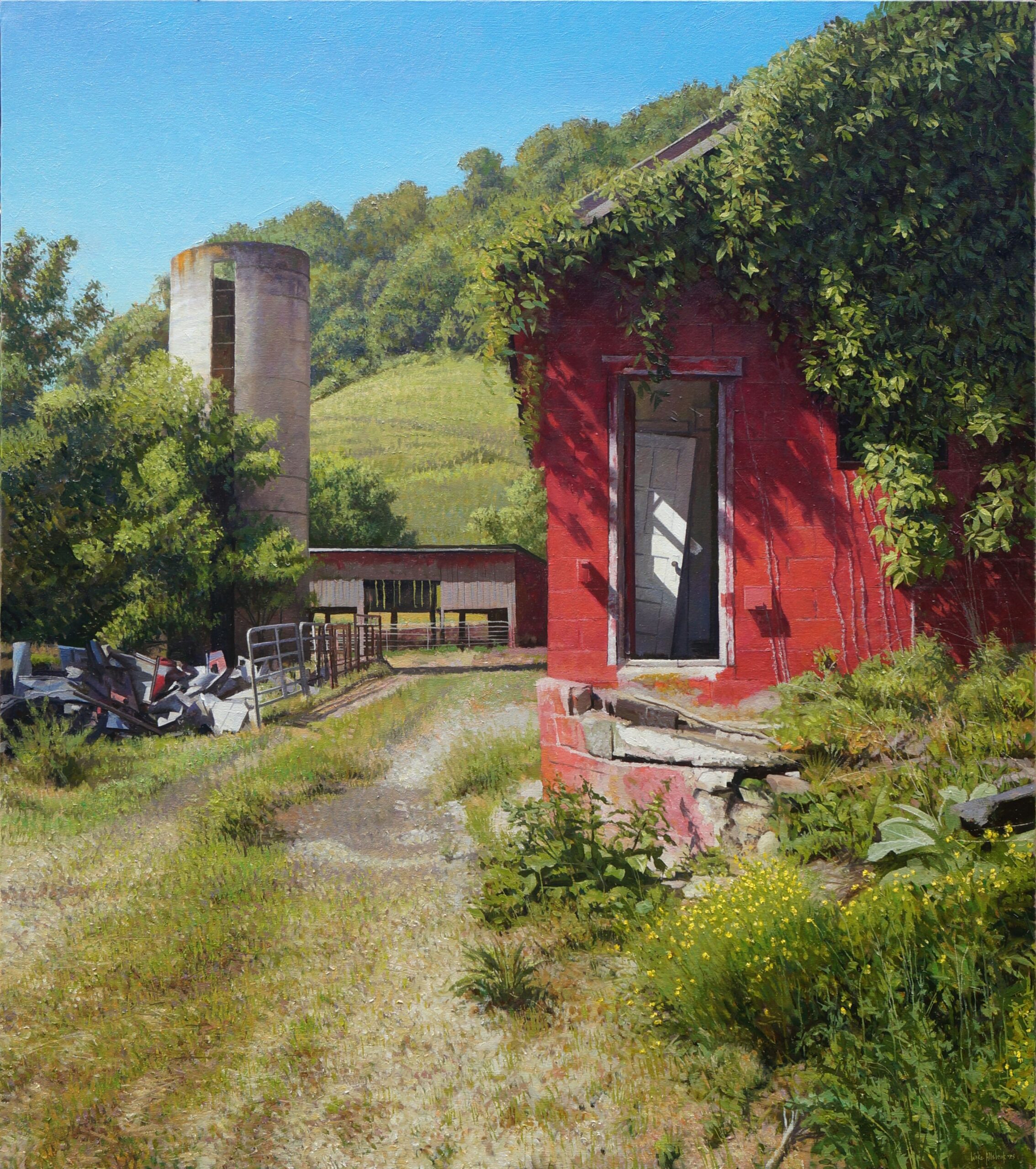 Vacant Red Dairy in June